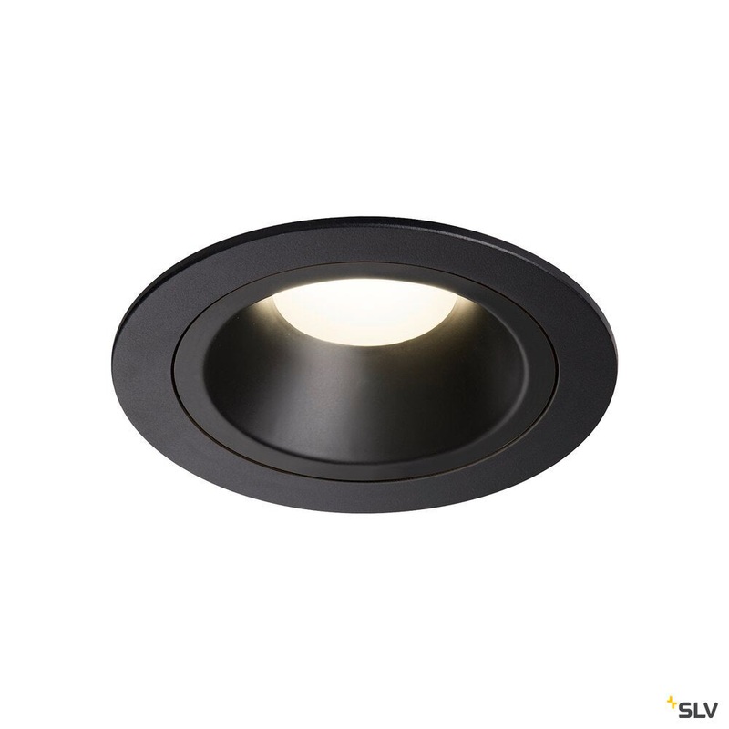 NUMINOS DL M, Indoor LED recessed ceiling light black/black 4000K 55, including leaf springs