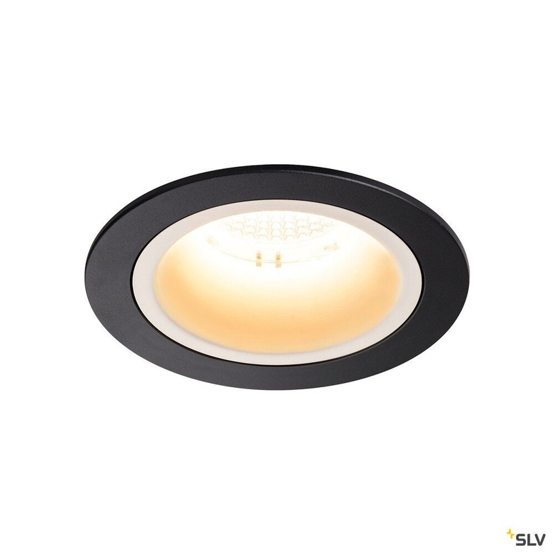 NUMINOS DL M, Indoor LED recessed ceiling light black/white 3000K 20, including leaf springs