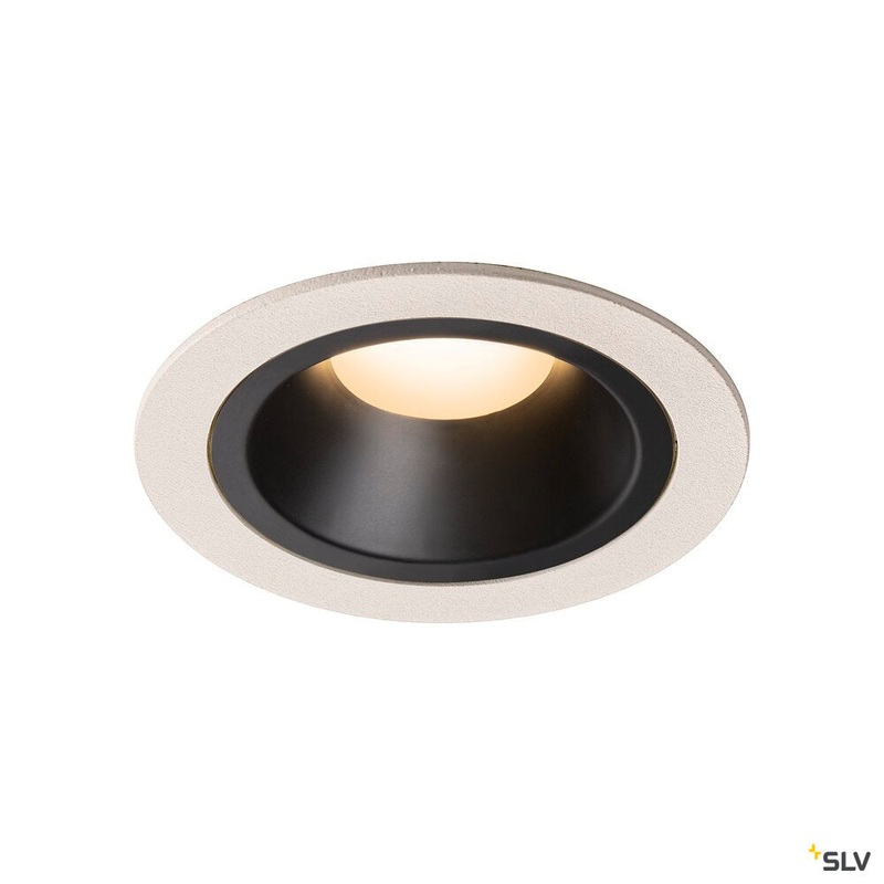 NUMINOS DL M, Indoor LED recessed ceiling light white/black 3000K 40, including leaf springs