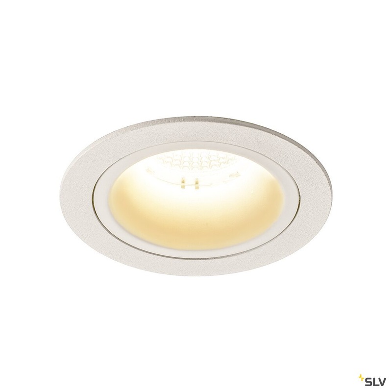NUMINOS DL M, Indoor LED recessed ceiling light white/white 3000K 40, including leaf springs
