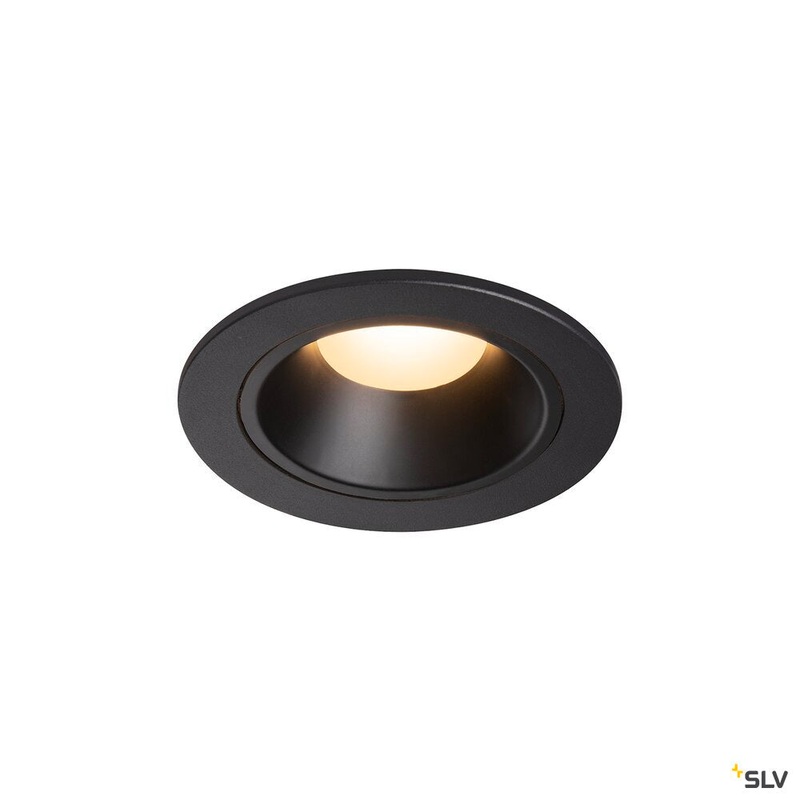 NUMINOS DL S, Indoor LED recessed ceiling light black/black 3000K 20 gimballed, rotating and pivoting, including leaf springs
