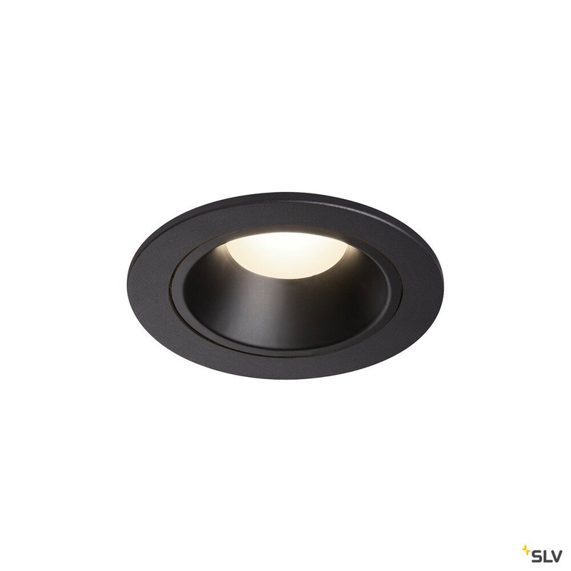 NUMINOS DL S, Indoor LED recessed ceiling light black/black 4000K 20 gimballed, rotating and pivoting, including leaf springs