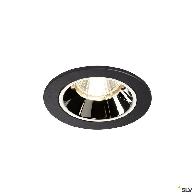 NUMINOS DL S, Indoor LED recessed ceiling light black/chrome 4000K 20 gimballed, rotating and pivoting, including leaf springs