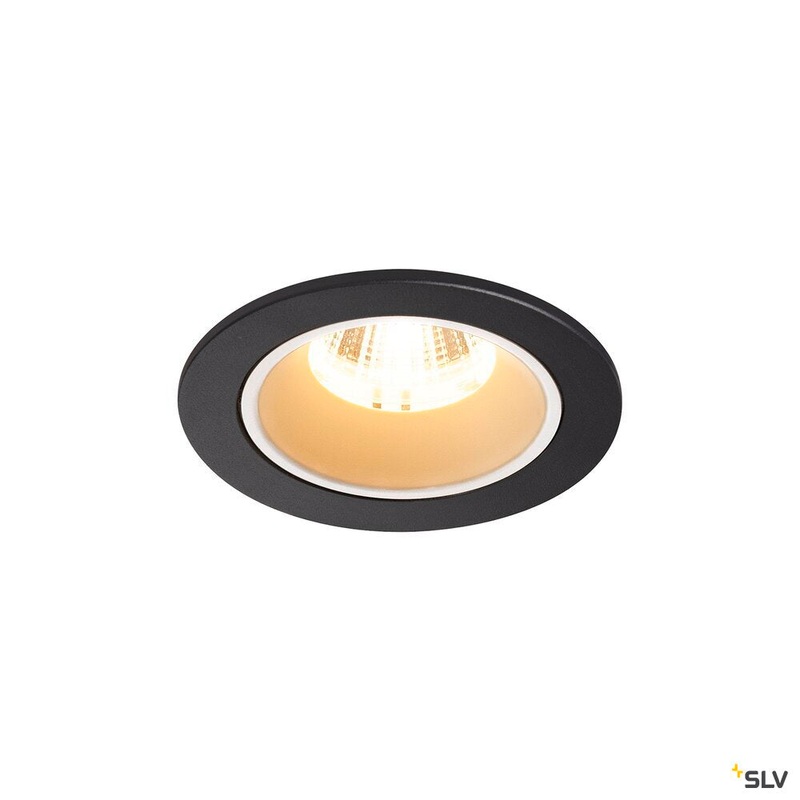 NUMINOS DL S, Indoor LED recessed ceiling light black/white 3000K 20 gimballed, rotating and pivoting, including leaf springs