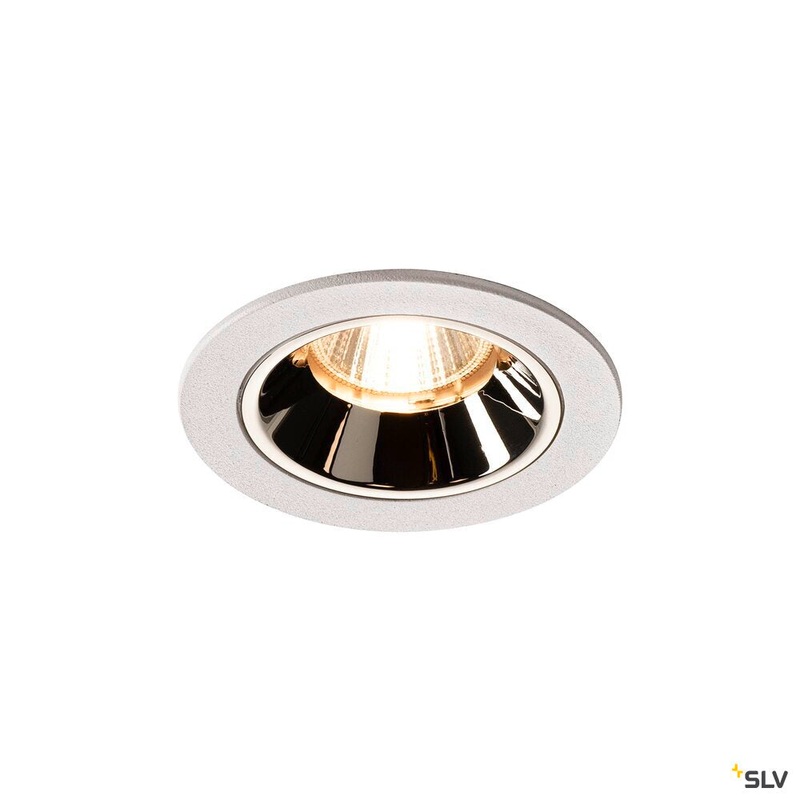 NUMINOS DL S, Indoor LED recessed ceiling light white/chrome 2700K 40 gimballed, rotating and pivoting, including leaf springs