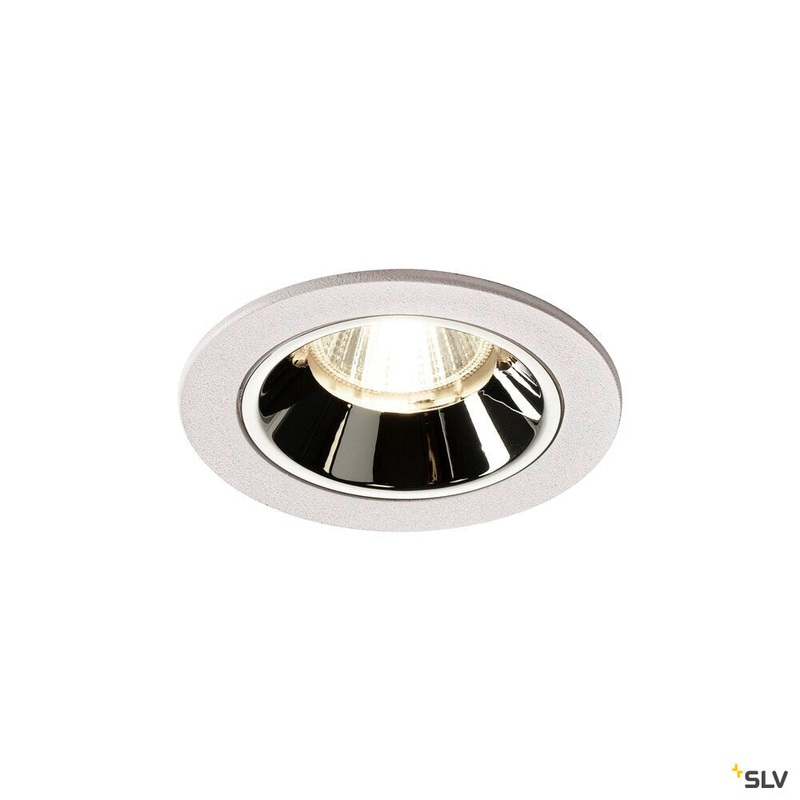 NUMINOS DL S, Indoor LED recessed ceiling light white/chrome 4000K 20 gimballed, rotating and pivoting, including leaf springs
