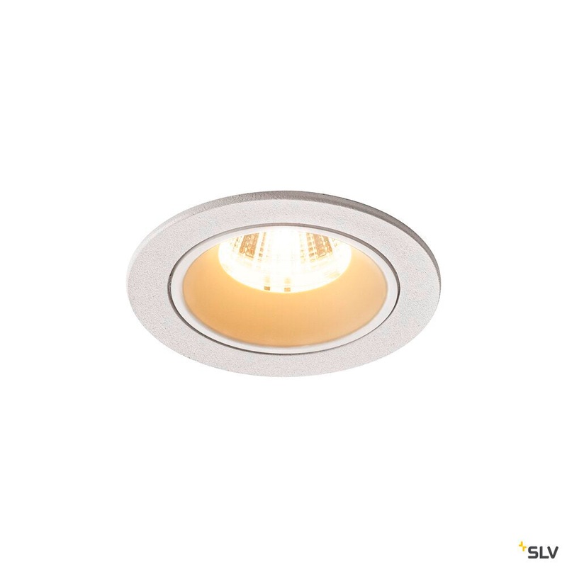 NUMINOS DL S, Indoor LED recessed ceiling light white/white 3000K 20 gimballed, rotating and pivoting, including leaf springs