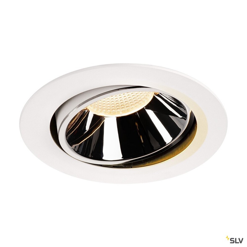 NUMINOS MOVE DL XL, Indoor LED recessed ceiling light white/chrome 2700K 20 rotating and pivoting