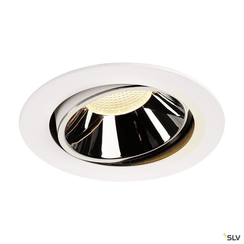 NUMINOS MOVE DL XL, Indoor LED recessed ceiling light white/chrome 3000K 20 rotating and pivoting