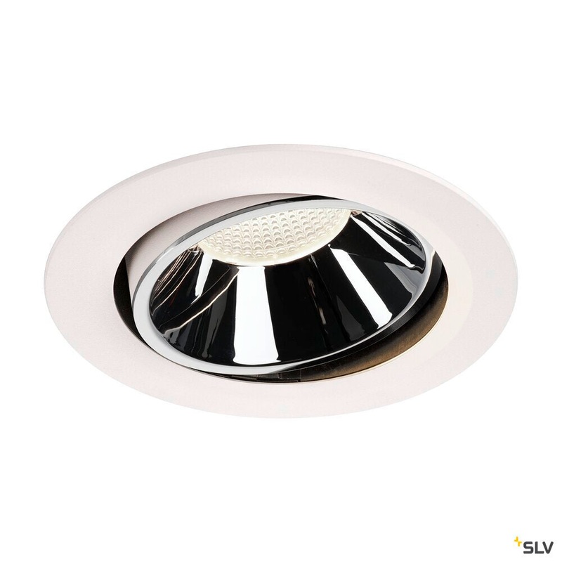 NUMINOS MOVE DL XL, Indoor LED recessed ceiling light white/chrome 400K 40 rotating and pivoting