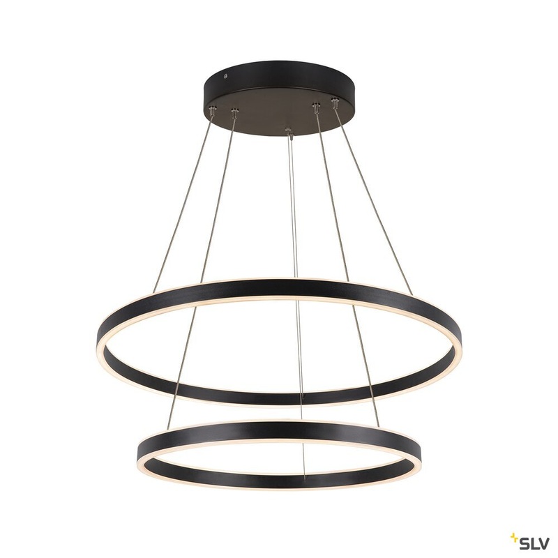 ONE DOUBLE PD DALI UP/DOWN, Indoor LED pendant light black CCT switch 3000/4000K