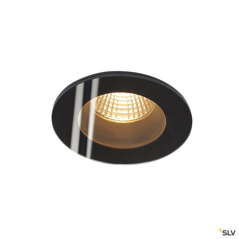 PATTA-F, recessed fitting, LED, 3000K, round, black, 38, incl. driver