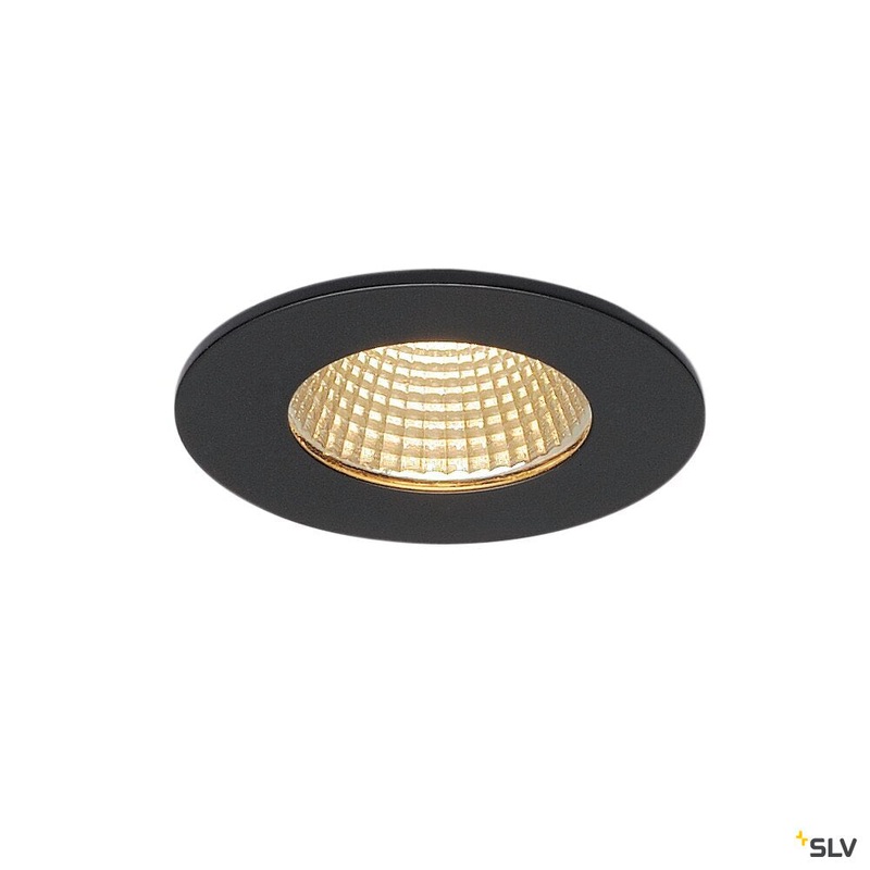 PATTA-I, recessed fitting, LED, 3000K, round, matt black, 38, incl. driver