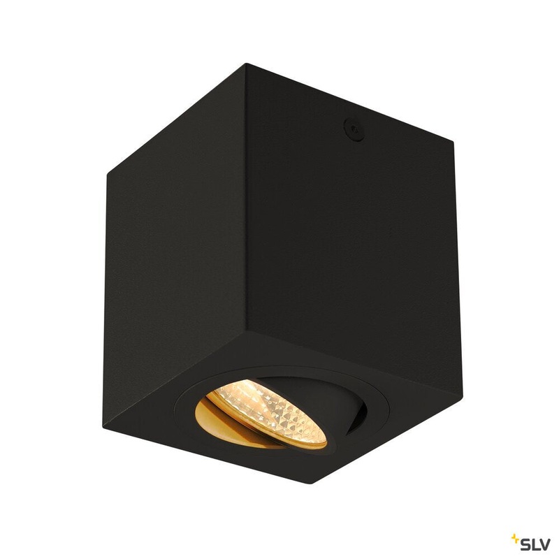 TRILEDO SQUARE CL ceiling light, LED, 3000K, square, matt black, 38, 6.2W, incl. driver