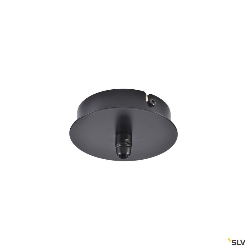 CEILING PLATE FITU single ceiling plate, round, black, incl. strain-relief