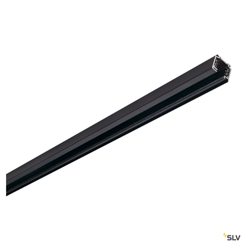 EUTRAC 3-PHASE SURFACE-MOUNTED TRACK, high-voltage track, black, 2 m