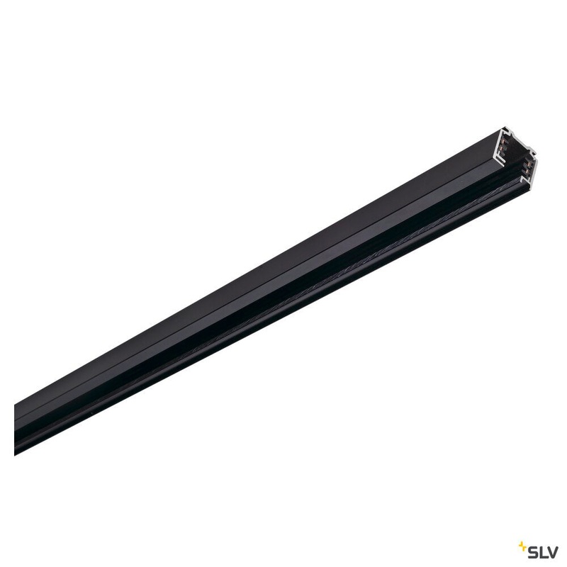 EUTRAC 3-PHASE SURFACE-MOUNTED TRACK, high-voltage track, black, 3 m
