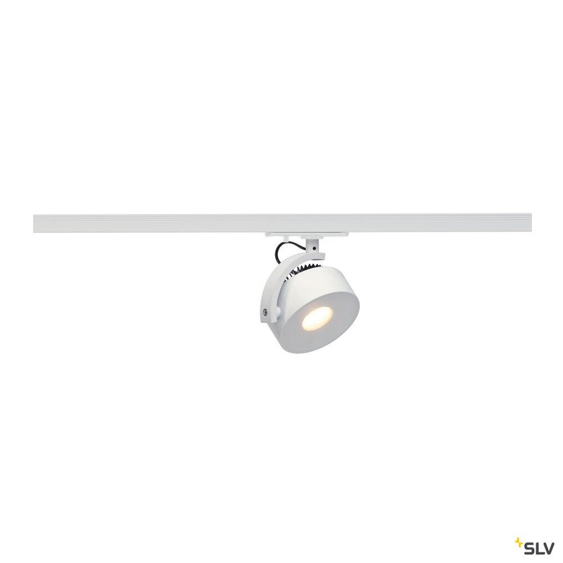 KALU TRACK, spot for 240V 1-phase track, LED, 3000K, white, incl. 1-phase adapter