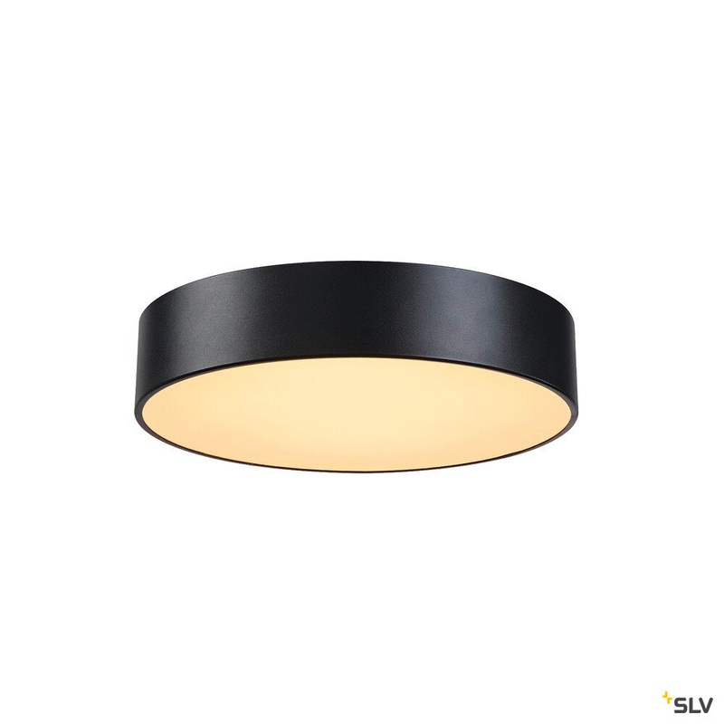 MEDO 40 ceiling light, LED, 3000K, round, black,  38 cm, can be converted to a pendant, 31 W