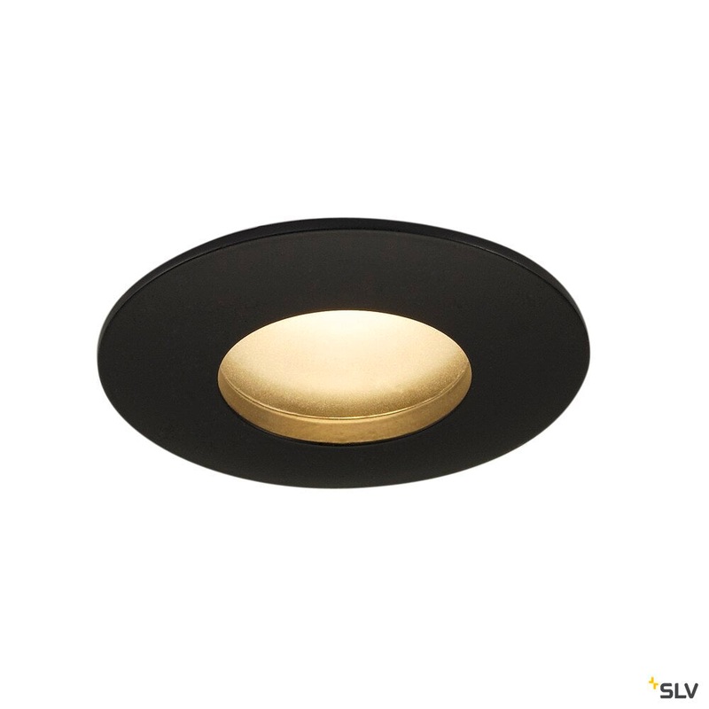 OUT 65, outdoor recessed ceiling light, LED, 3000K, round, black, 38, 12W, incl. driver