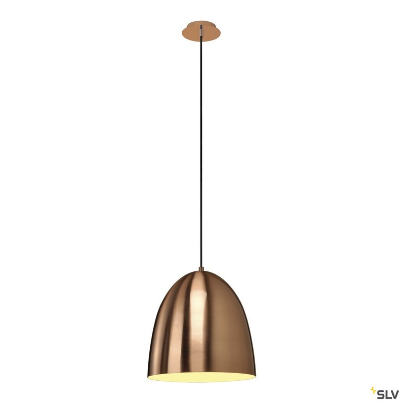 PARA CONE 30, pendant, TC-(D,H,T,Q)SE, round, brushed copper,  30 cm, max. 60W