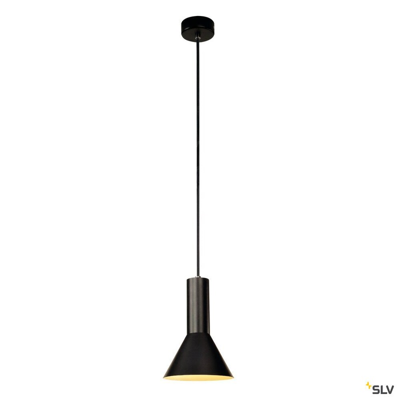 PHELIA pendant, TC-(D,H,T,Q)SE, black, /H 17.5/25.5 cm, max. 23W