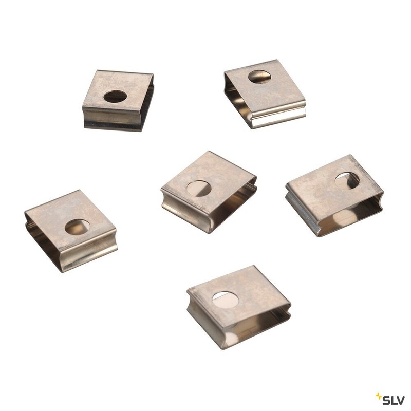 SPRING CLIP for EUTRAC 240V 3-phase recessed track, 6-pack