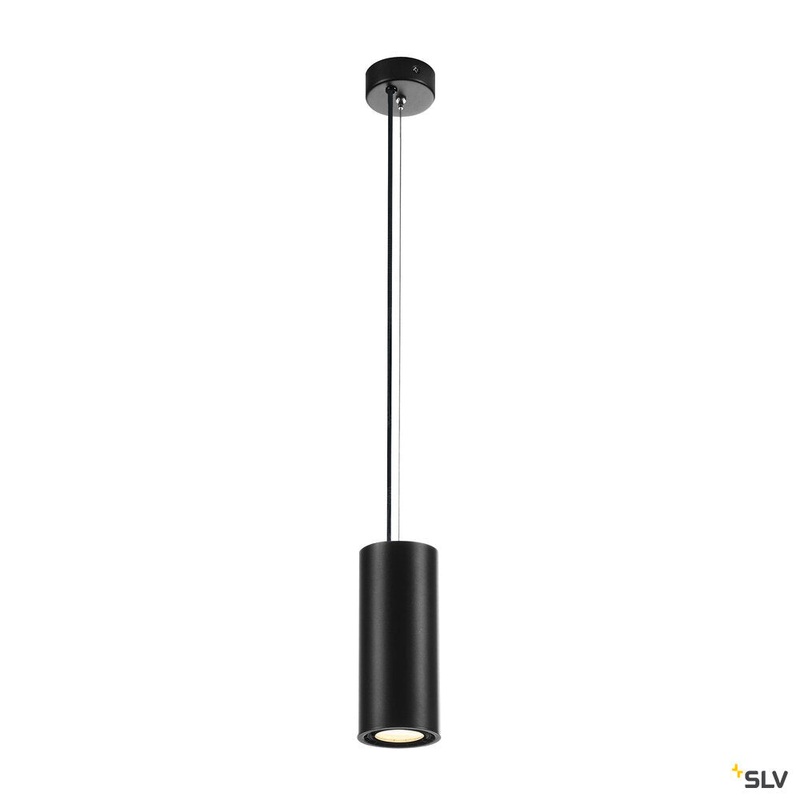 SUPROS 78, pendant, LED, 3000K, round, black, 60 lens, 9W