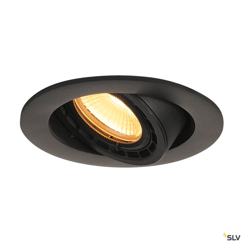 SUPROS 78, recessed fitting, LED, 3000K, round, black, 60 lens, 9W
