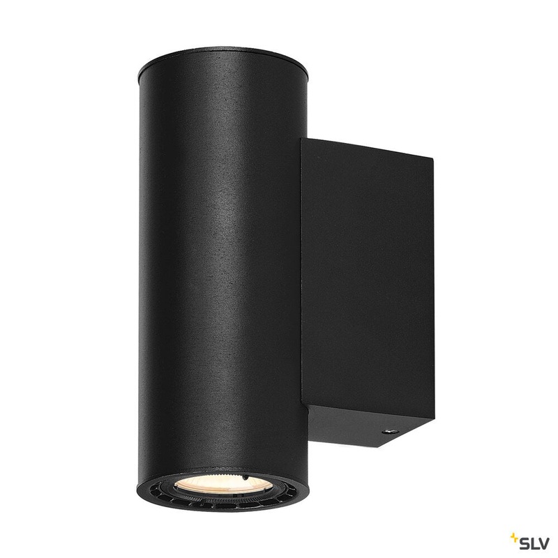 SUPROS 78, wall light, LED, 3000K, round, black, 60 lens, 9W