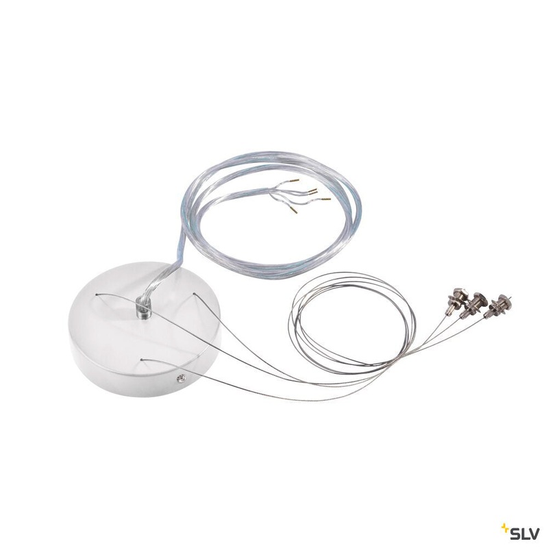 SUSPENSION SET, for MEDO round pendant, round, white, 5-wire