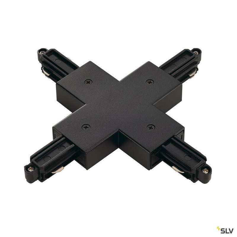 X-CONNECTOR, for 1-phase high-voltage surface-mounted track, black