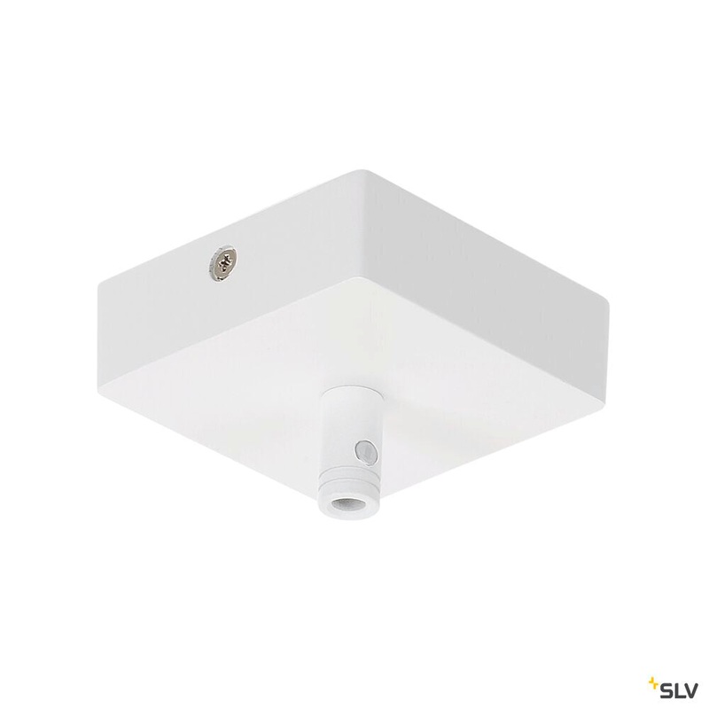 CEILING PLATE, for GLENOS, matt white, with strain relief