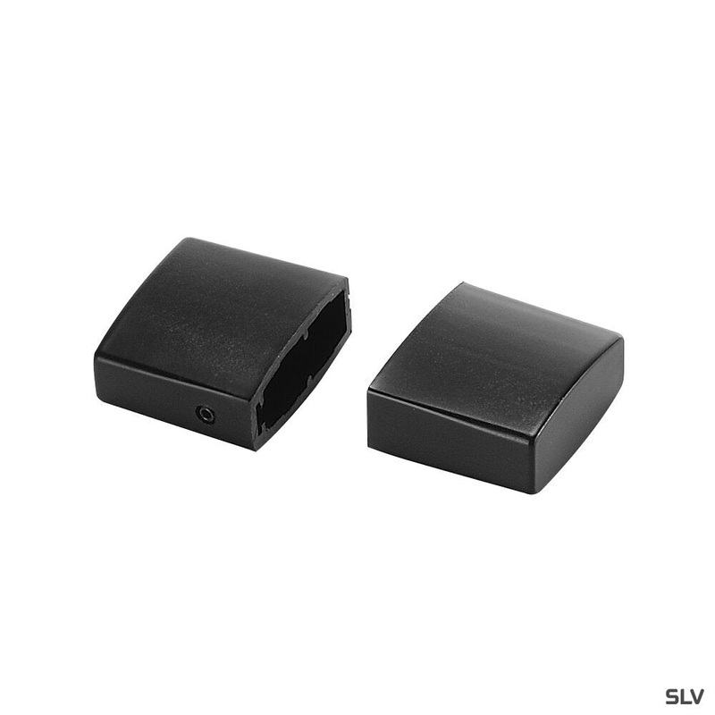 END CAPS, for 240V track EASYTEC II, 2 pieces, black