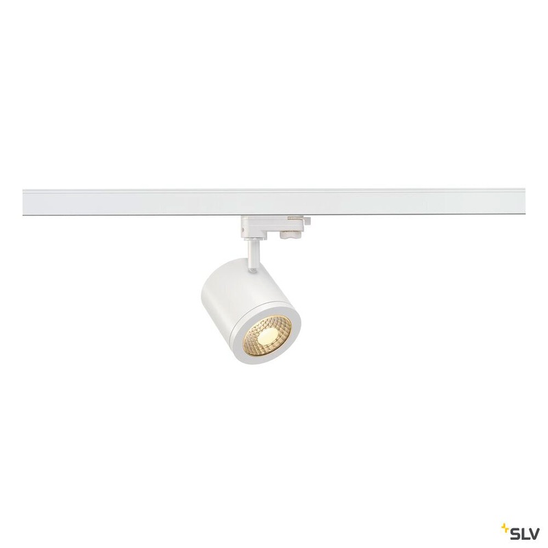 ENOLA_C, spot for 240V 3-phase track, LED, 3000K, round, white, 55, 11.2 W, incl. 3-phase adapter