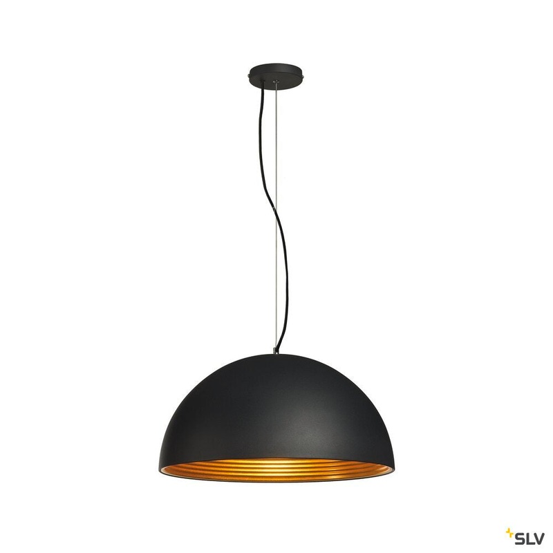 FORCHINI M PD-1, pendant, A60, round, black/gold,  50cm, max. 40W