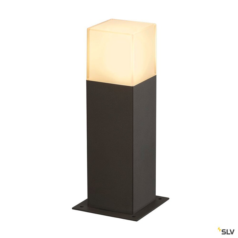 GRAFIT 30, outdoor floor stand, TC-DSE, IP44, anthracite, energy-saving lamp, L/W/H 12/12/30 cm, max. 11W