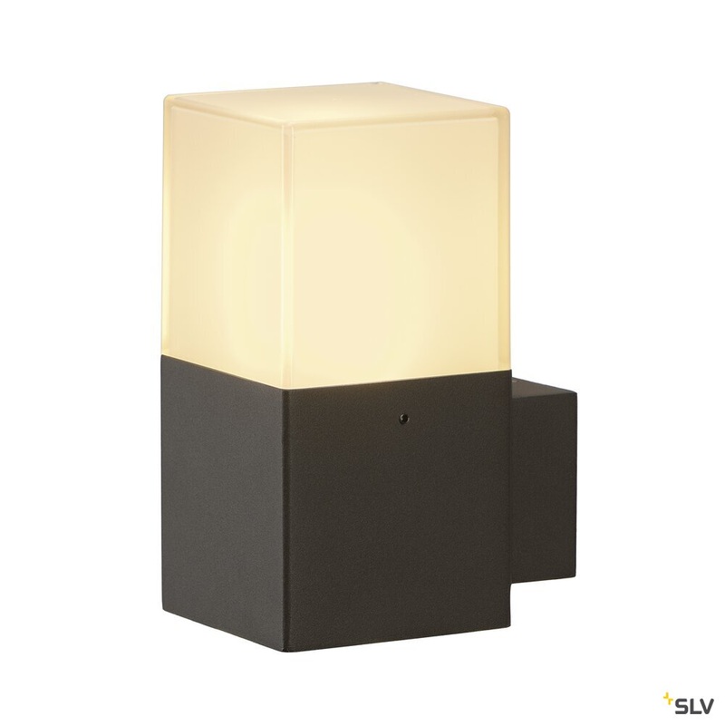 GRAFIT WL, outdoor wall light, TC-DSE, IP44, anthracite, energy-saving lamp, max. 11W