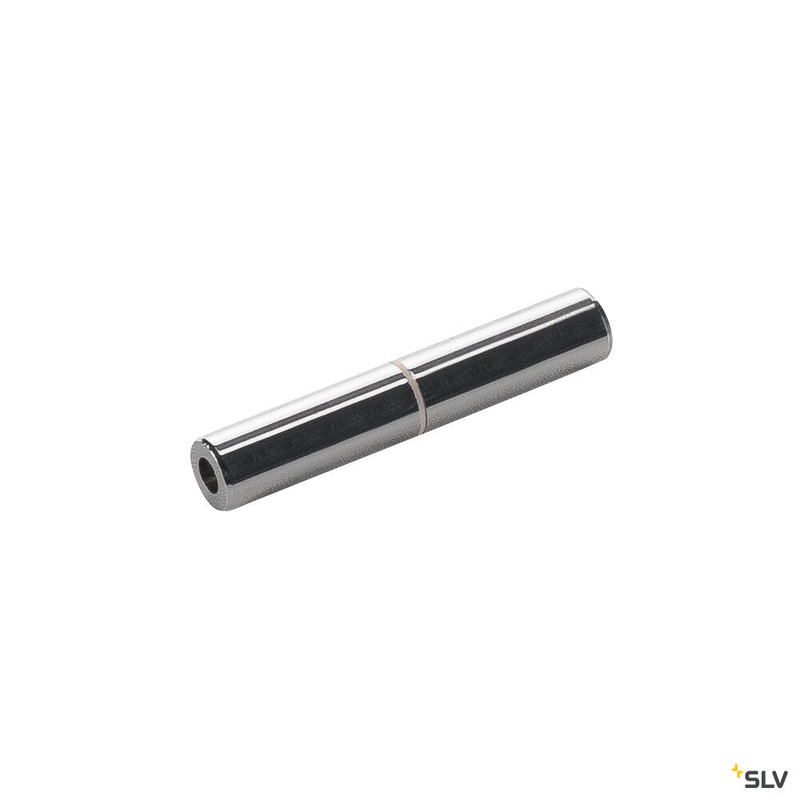 INSULATING CONNECTOR, for low-voltage cable system, chrome, 2 pieces, 6cm