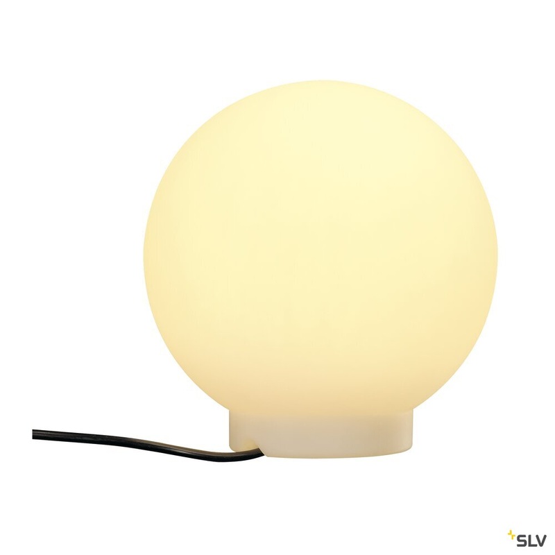ROTOBALL FLOOR 25, outdoor floor stand, TC-(D,H,T,Q)SE, IP44, ball, white,  25 cm, max. 24W