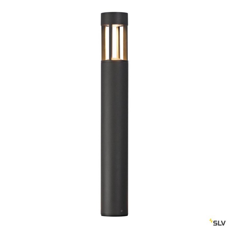 SLOTS 65, outdoor floor stand, LED, 3000K, round, anthracite, /H 9/66.5 cm, max. 6.3W