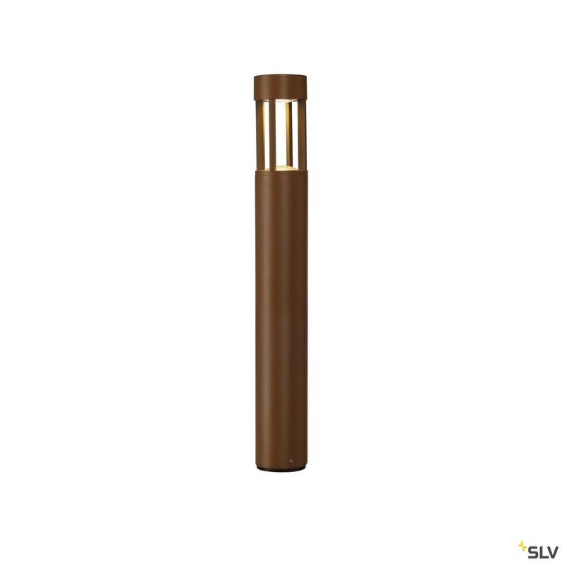 SLOTS 65, outdoor floor stand, LED, 3000K, round, rust, /H 9/66.5 cm, 6.3W