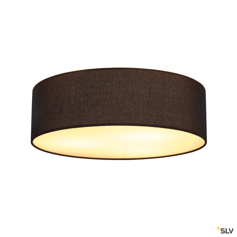 TENORA CL-1, ceiling light, TC-(D,H,T,Q)SE, round, black shade /H 50/15 cm, max. 69W