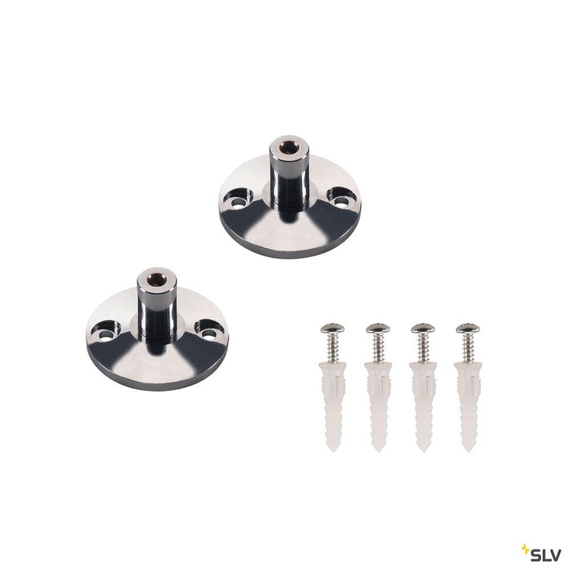 WALL BRACKET, for low-voltage cable system, chrome, 2 pieces, 3cm