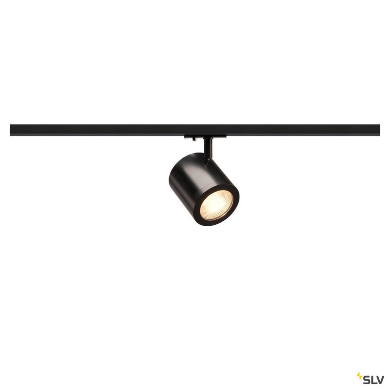 ENOLA_C, spot for 1-circuit high-voltage track, LED, 3000K, black, 55, incl. 1-circuit adapter
