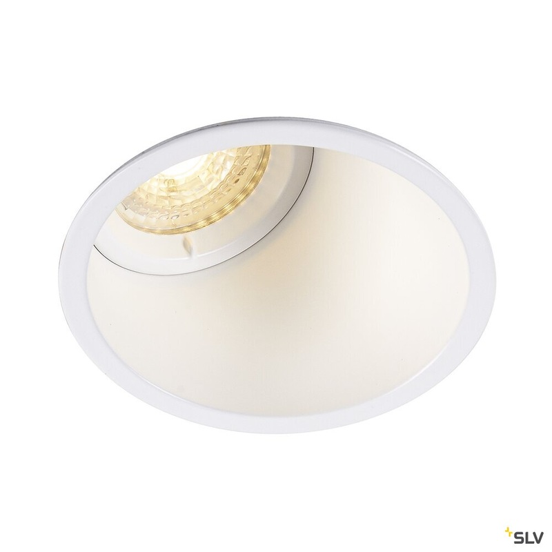 HORN-A, recessed fitting, QPAR51, round, matt white, max. 50W, incl. clip springs