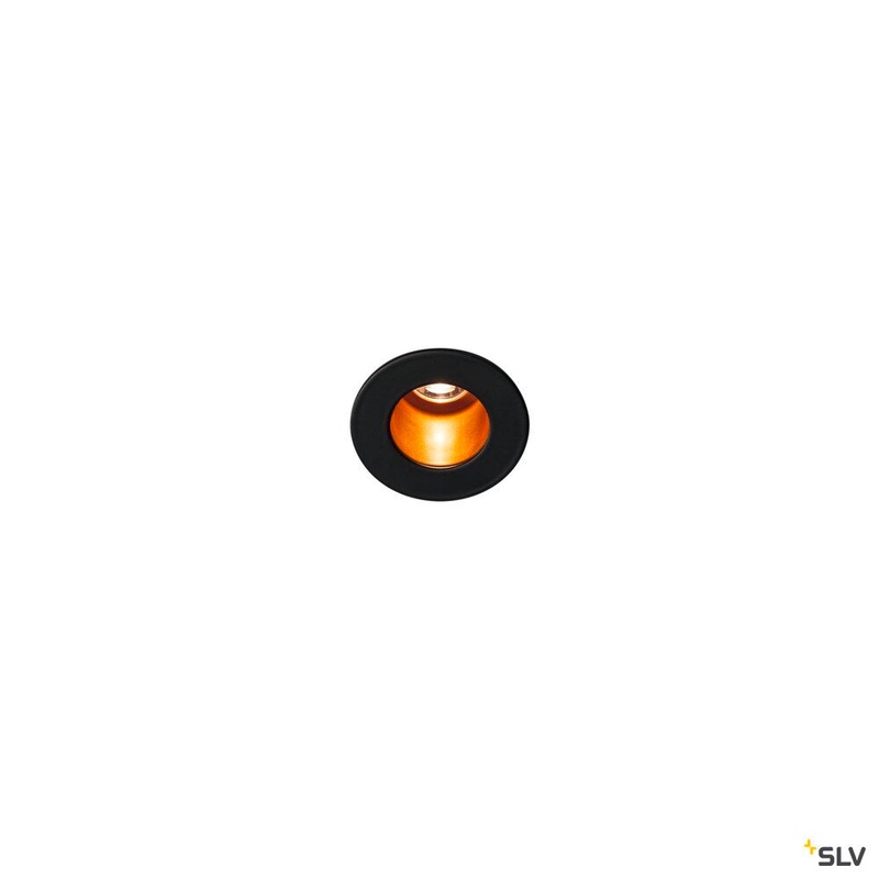 HORN MINI, recessed ceiling light, LED, 3000K, black/gold, 12