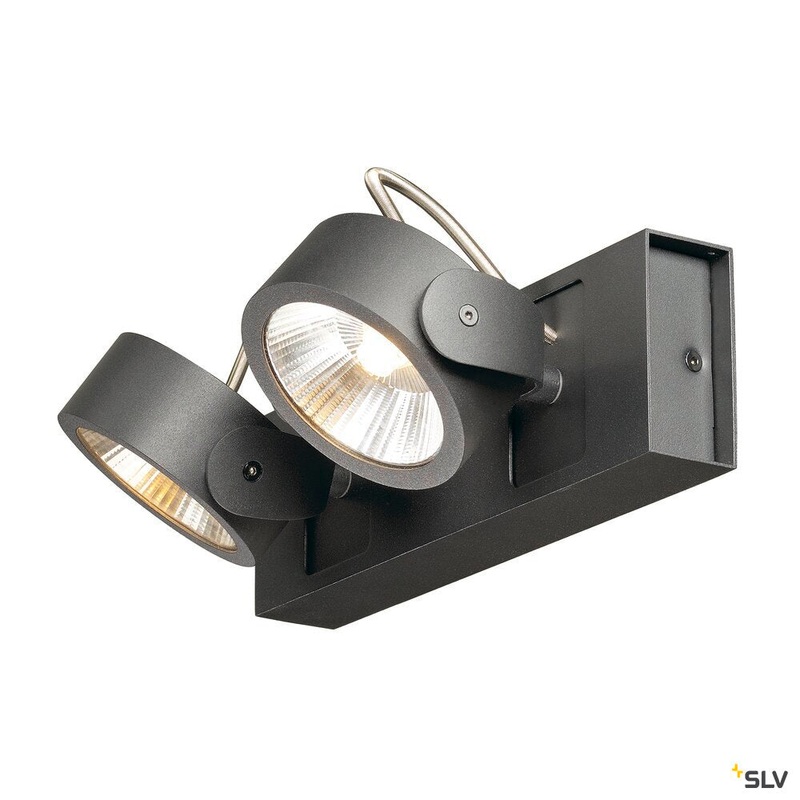 KALU, wall and ceiling light, double-headed, LED, 3000K, black, 60
