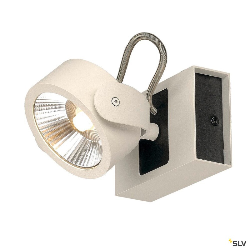 KALU, wall and ceiling light,  single-headed, LED, 3000K, white/black, 60