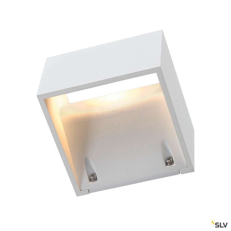 LOGS WALL, outdoor wall light, LED, 3000K, IP44, square, white, 8W